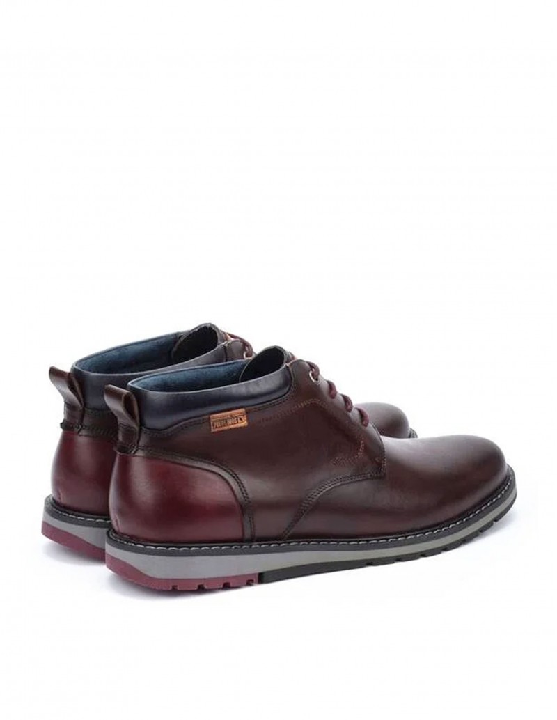 Botines Casual Hombre Piel Marrón Oscuro