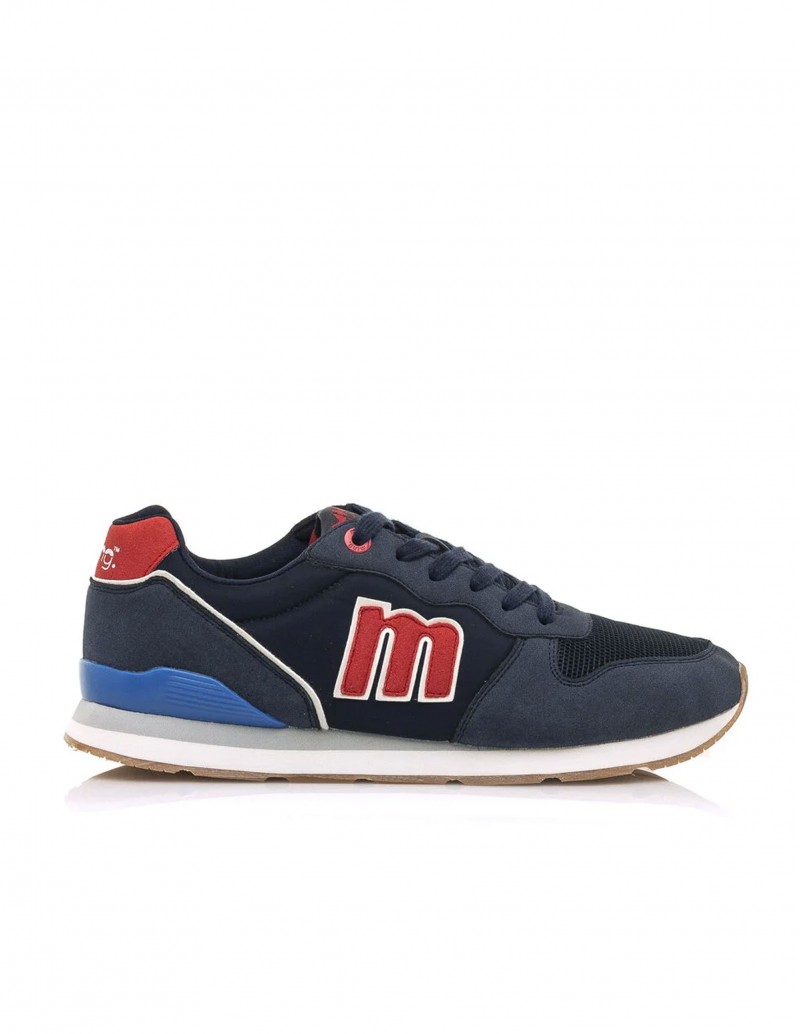 MUSTANG Zapatillas Casual Hombre Azul Logo Rojo