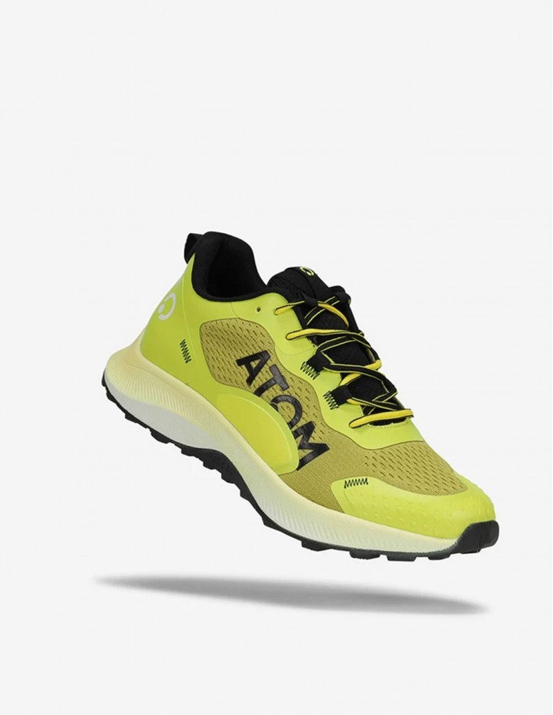 Zapatillas Running Hombre Amarillo Flúor