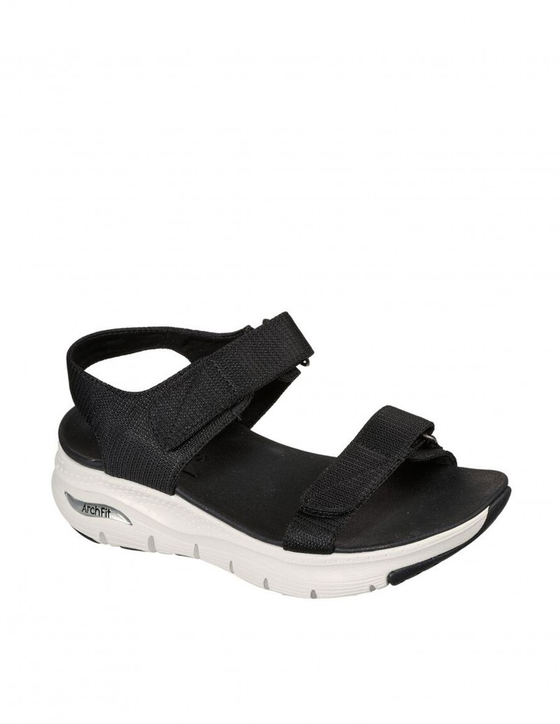 Sandalias Deportivas Negras Mujer Skechers