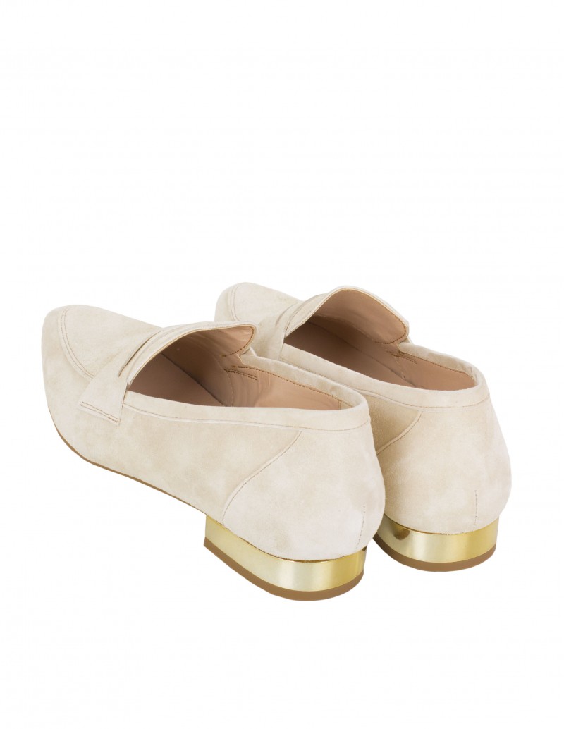 Mocasines Mujer Beige Punta