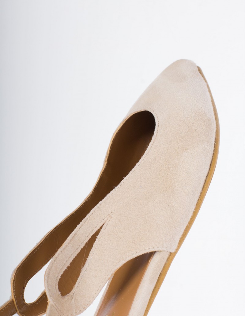 Bailarinas Ante Beige detalle