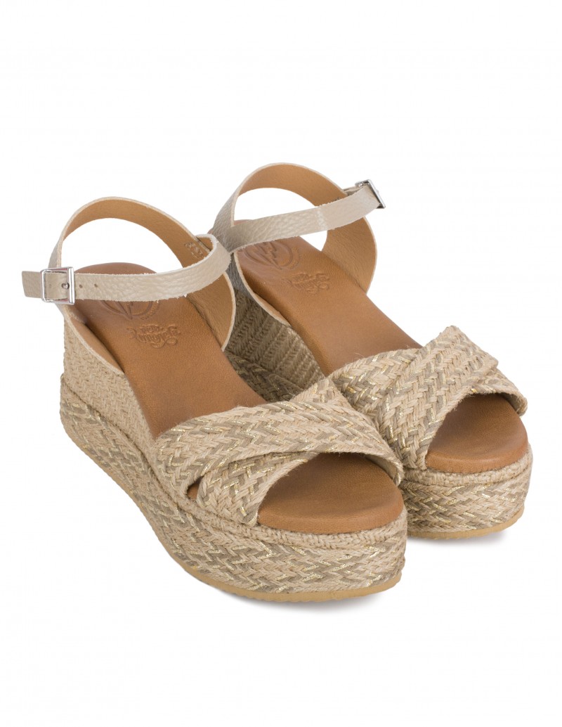 Sandalias Plataforma Cuña Esparto PERA LIMONERA 2