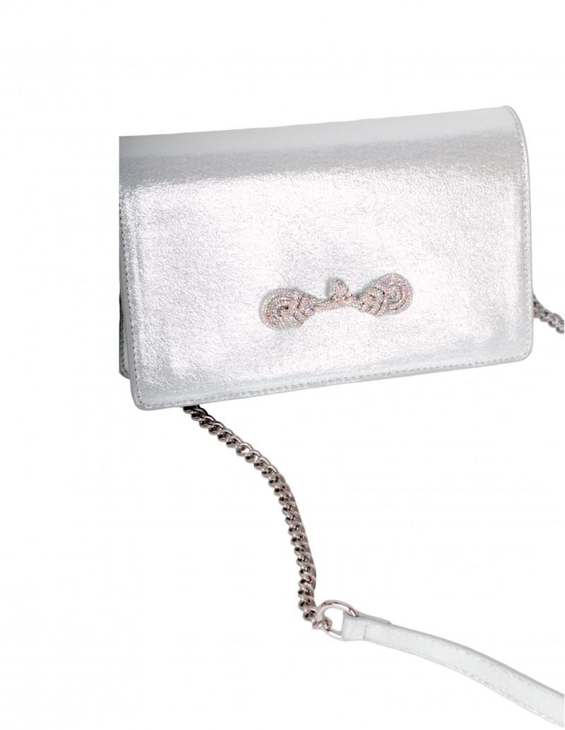 Clutch Fiesta Plateado Strass