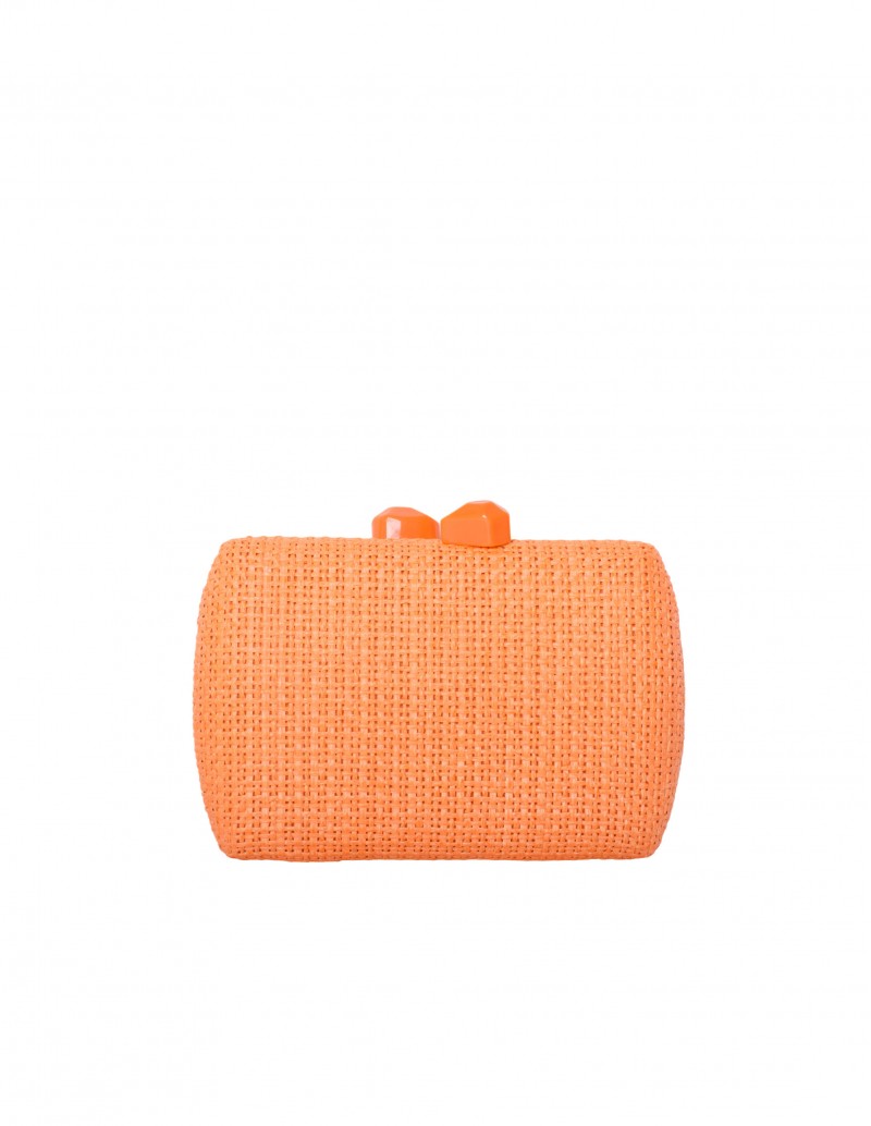 Clutch Fiesta Rafia Naranja