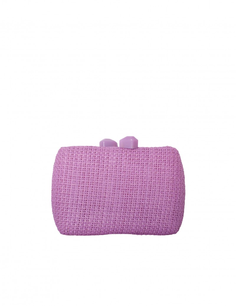 Clutch Fiesta Rafia Malva