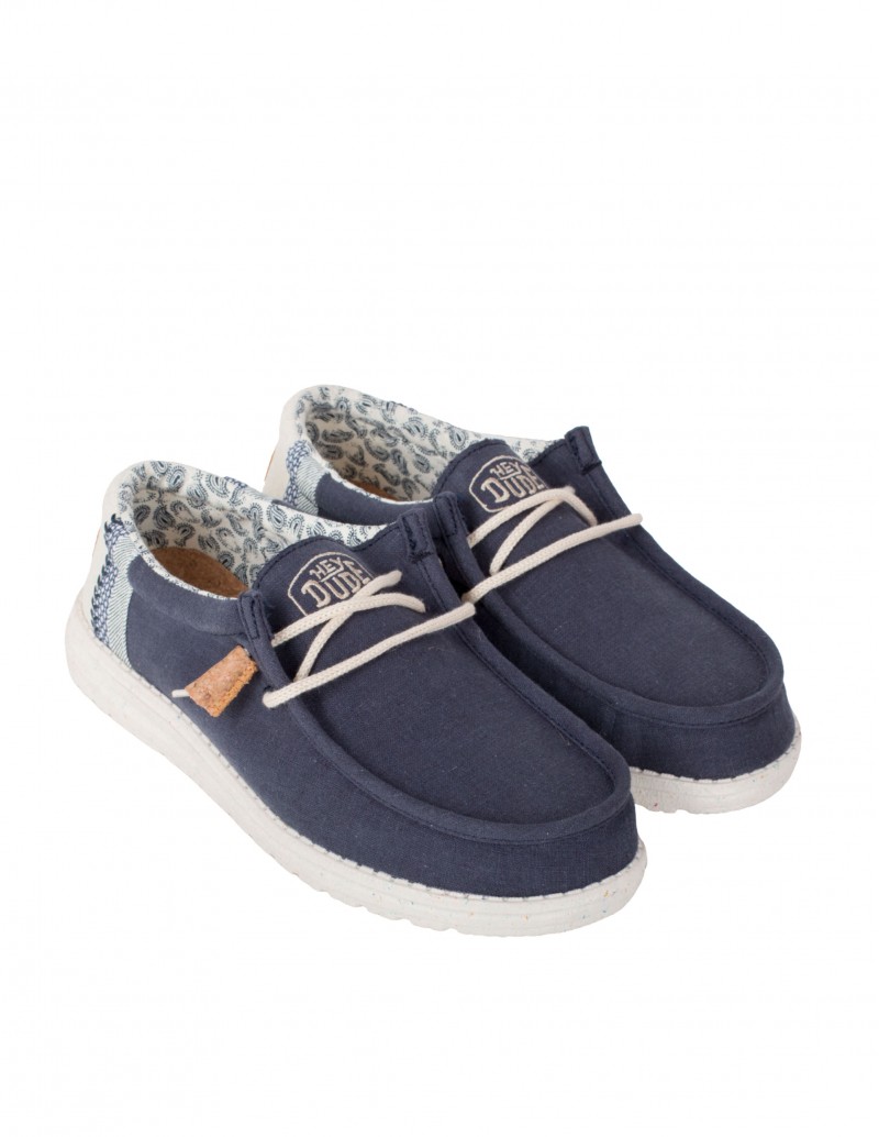 HEY DUDE Mocasines Tela Casual Marino 2