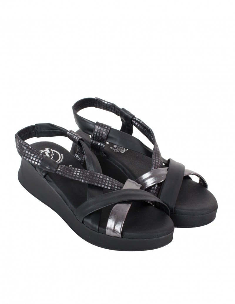 Sandalias Tiras Tubulares Negras PERA LIMONERA 2