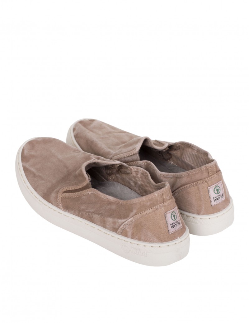 Zapatillas Lona Hombre Puntera Beige - PERA LIMONERA