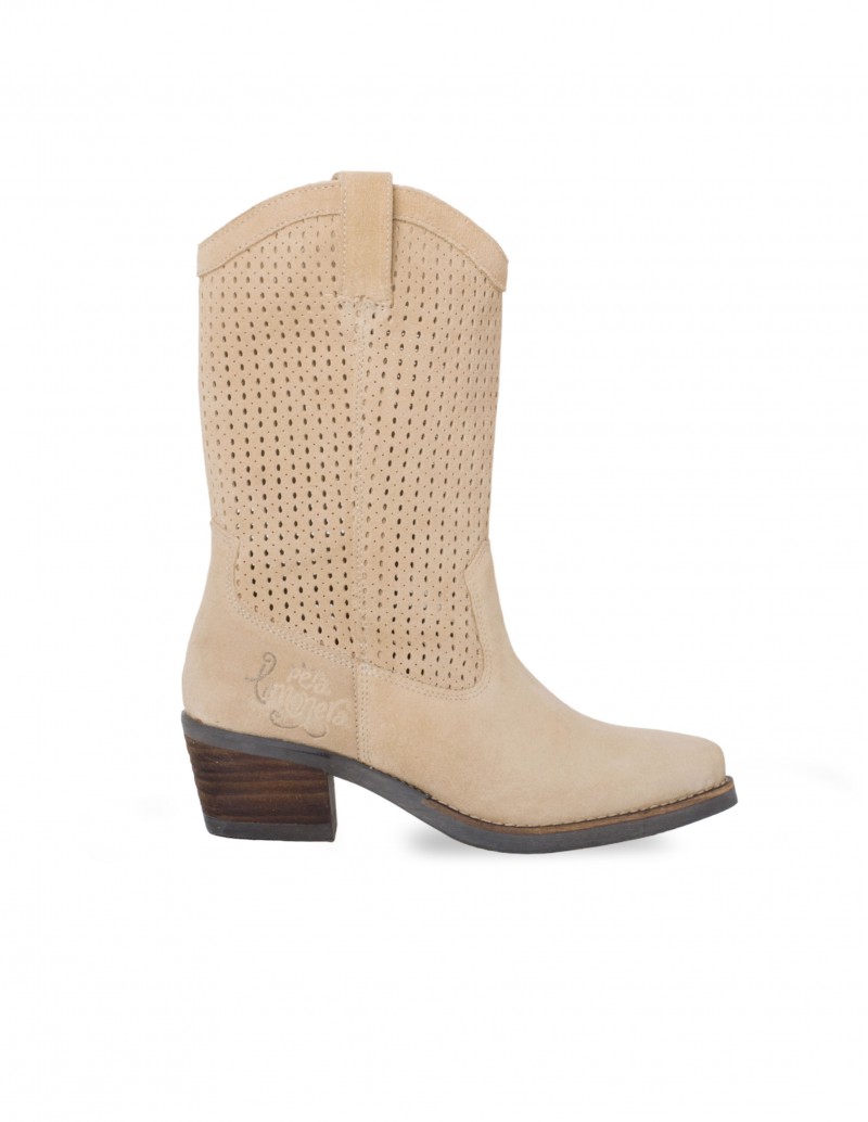 Botas Camperas Beige Caladas PERA LIMONERA