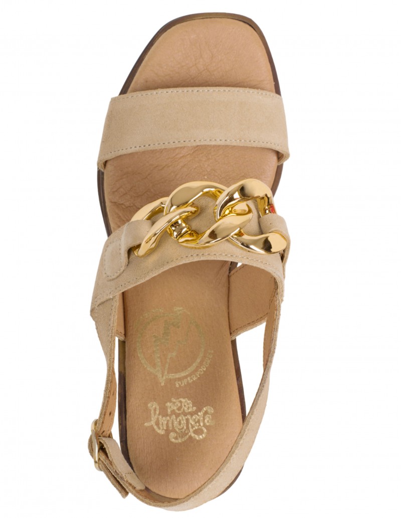 Sandalias Beige Cadena