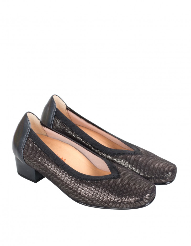 Zapatos Salón Negros Tacón Bajo