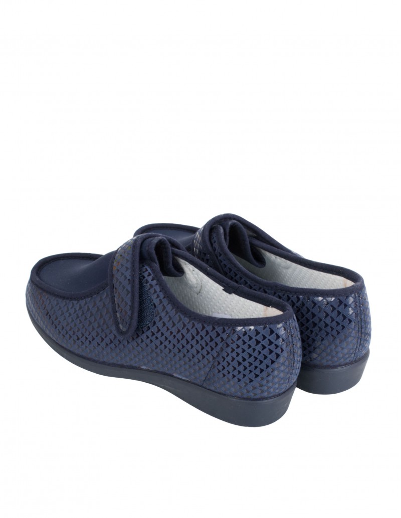 Zapatillas Azul Marino Mujer Velcro