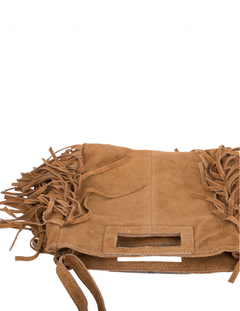 Bolso Flecos Serraje Cuero 2