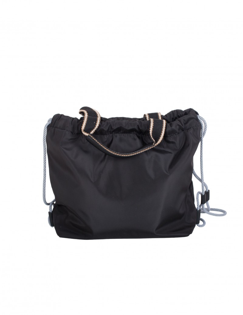 Bolso Mochila Nylon Negro