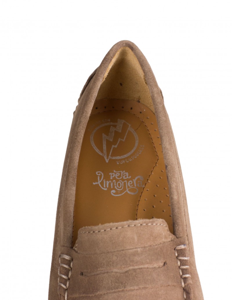 Mocasines Ante Camel detalle