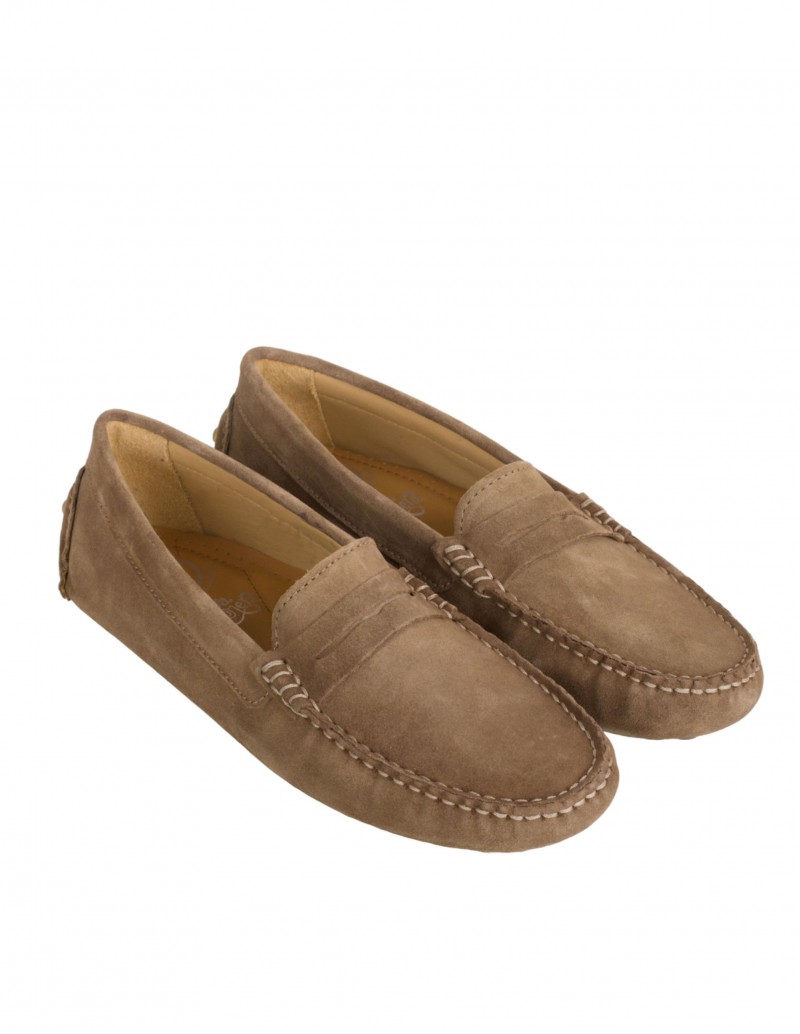 Mocasines Mujer Camel Tacos Goma