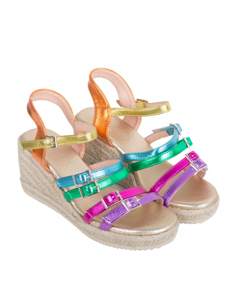 Sandalias Metalizadas Multicolor