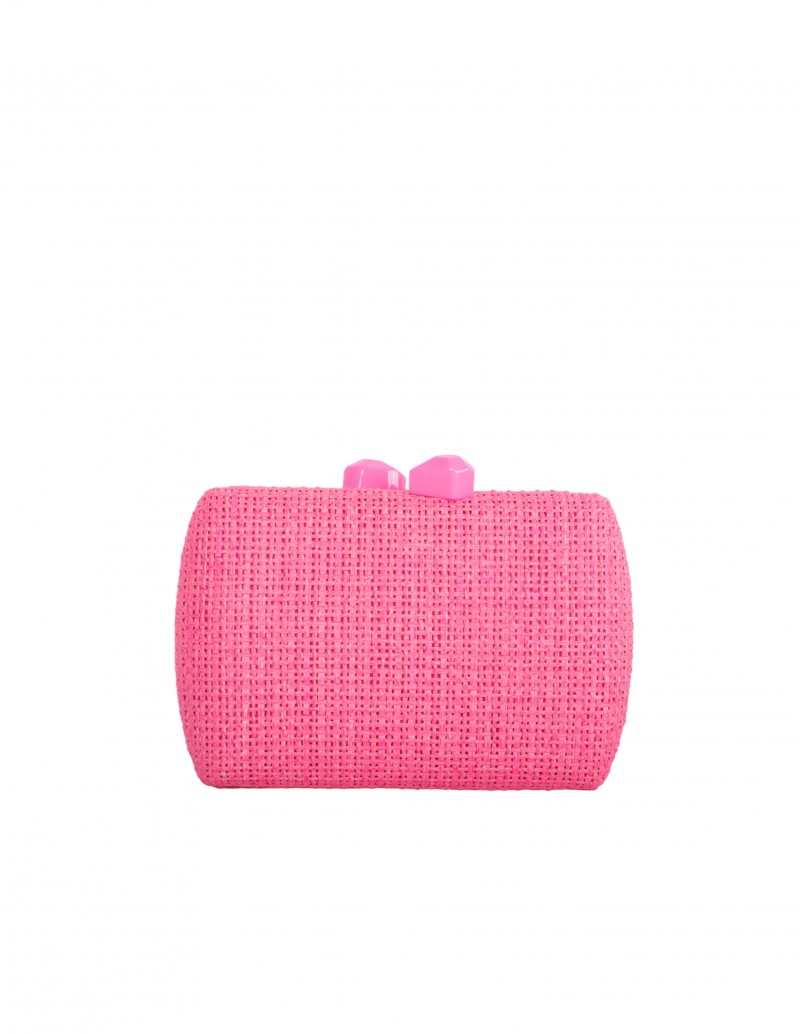 Clutch Fiesta Rafia Fucsia