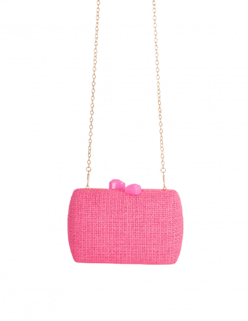 Bolso Fiesta Rafia Fucsia