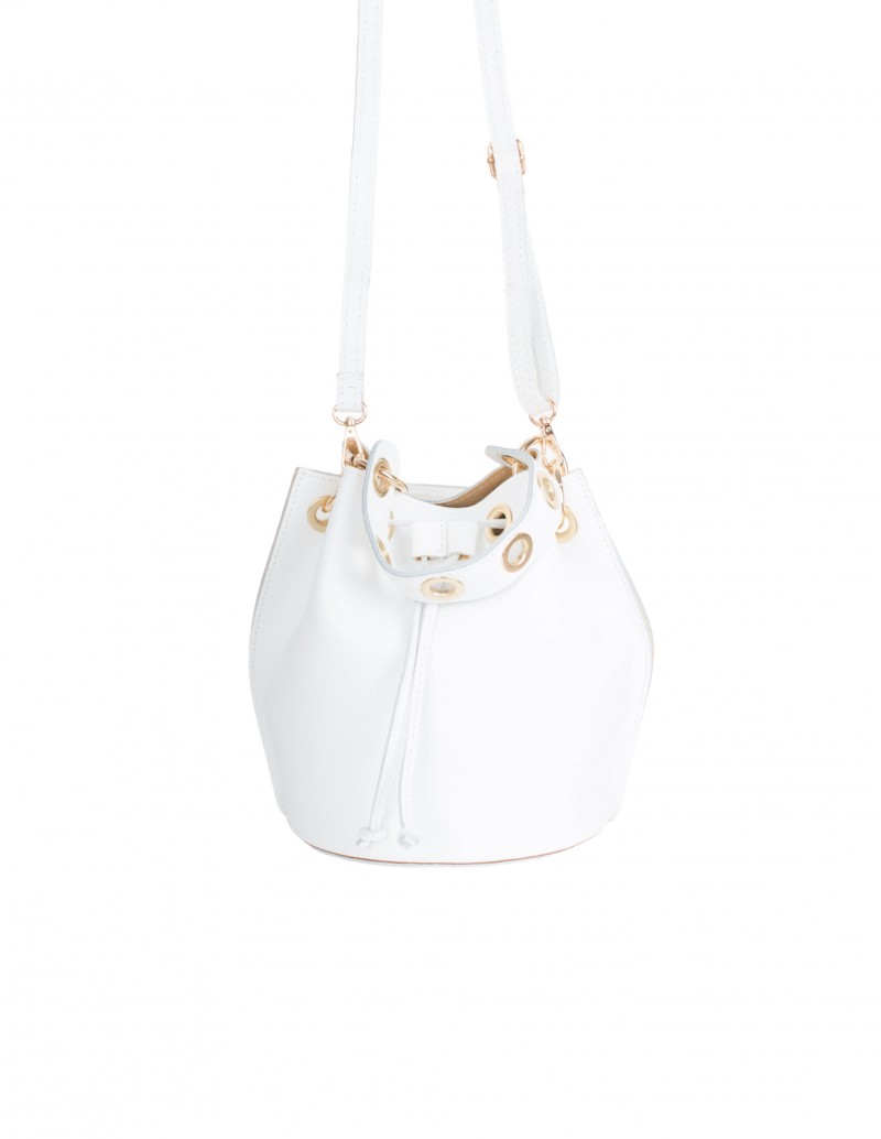 Bolso Bombonera Piel Blanco