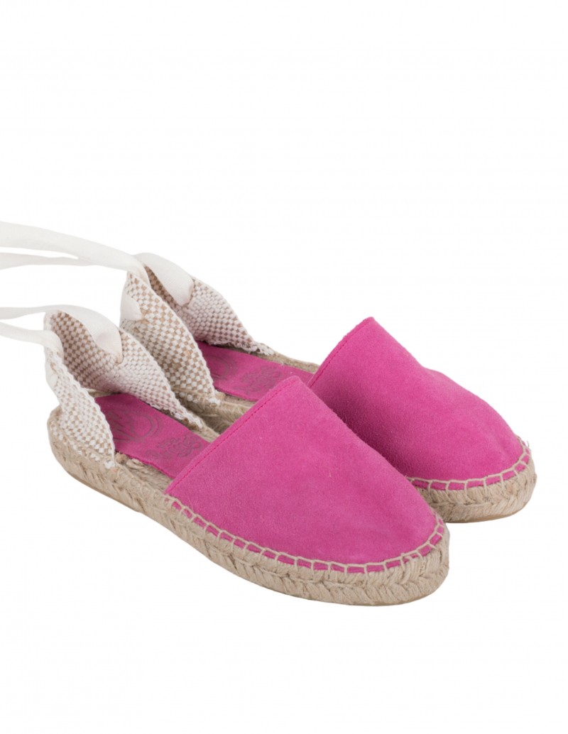 Alpargatas Planas Cintas Fucsia 2