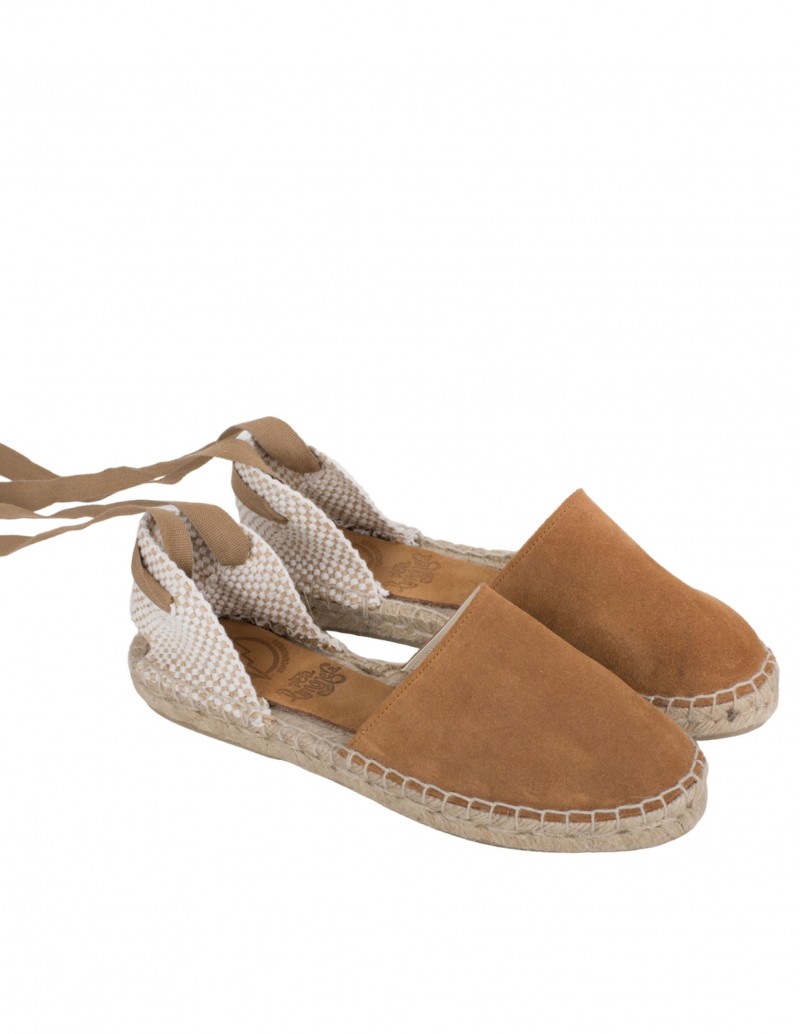Alpargatas Planas Cintas Cuero 2