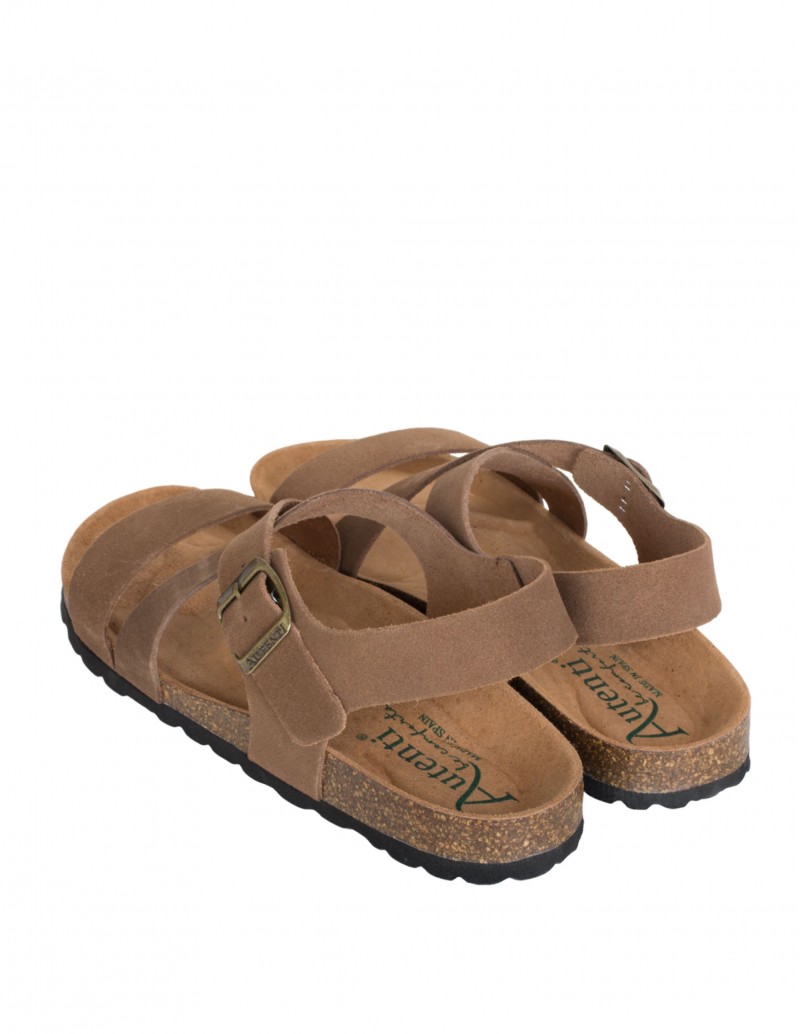 Sandalias Hombre Cuero Suela Bio