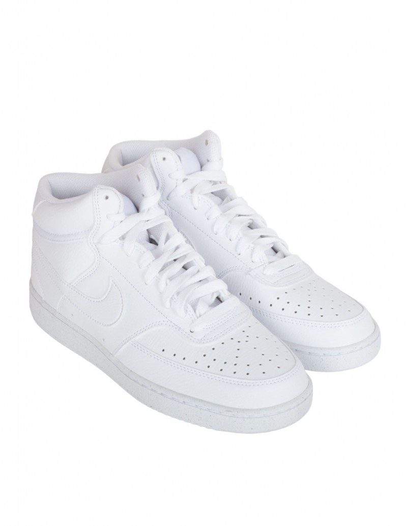 NIKE Court Vision Mid Hombre Blancas