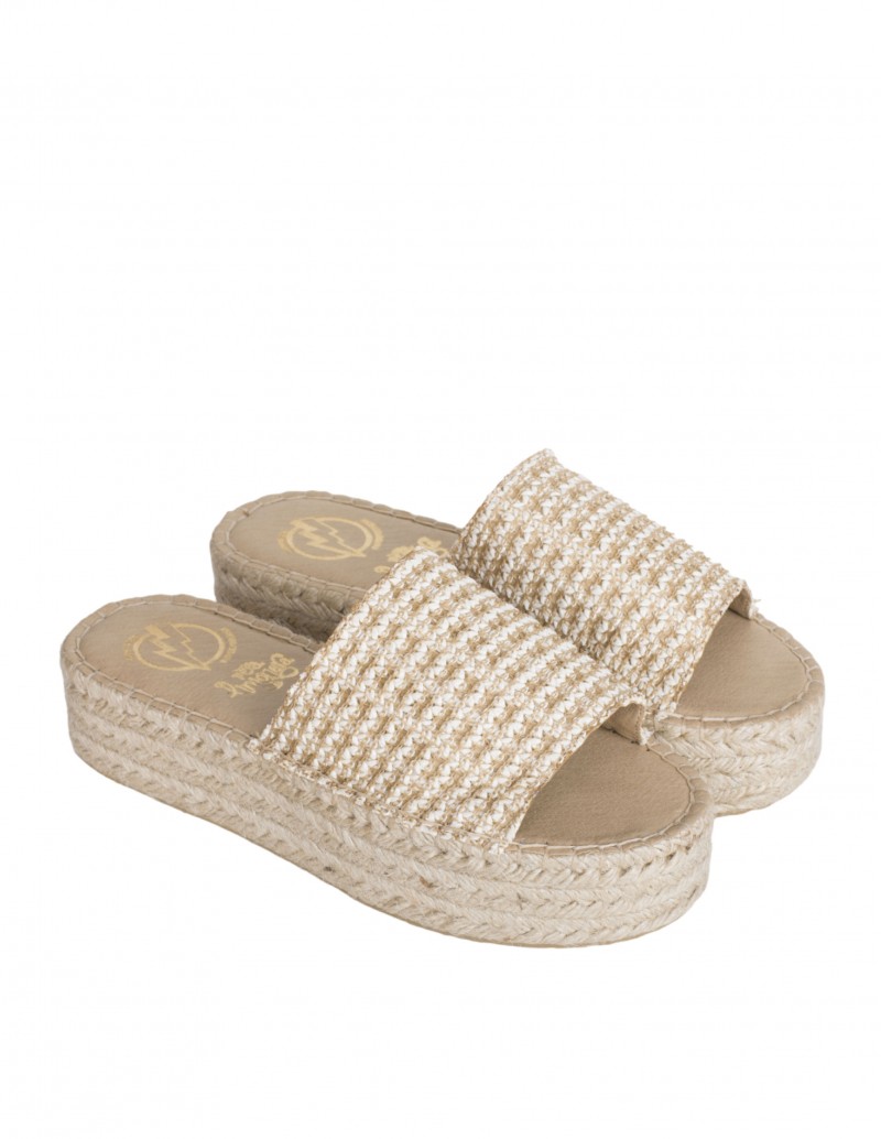 Sandalias Pala Rafia Plataforma Esparto PERA LIMONERA 2