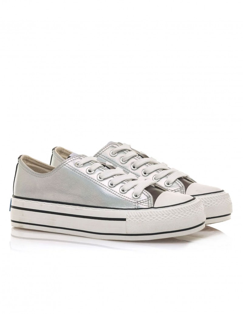 MUSTANG Zapatillas Plateadas Puntera Goma 2