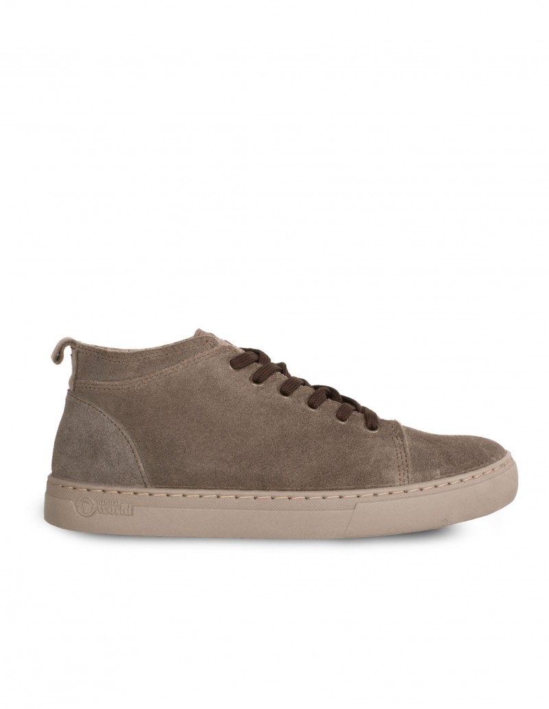 NATURAL WORLD Botines Casual Serraje Taupe