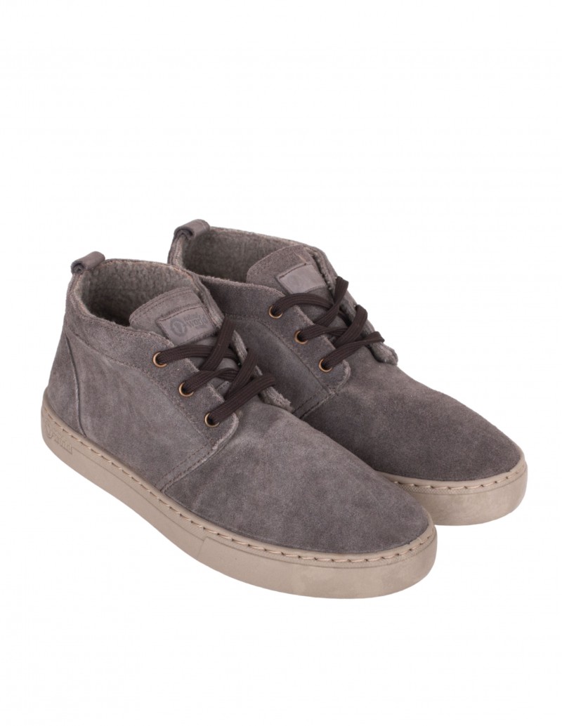 Botines Casual Hombre Cordones Gris