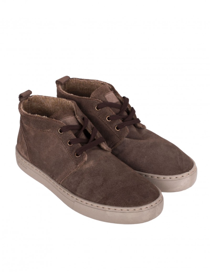 Botines Casual Hombre Cordones Marrón