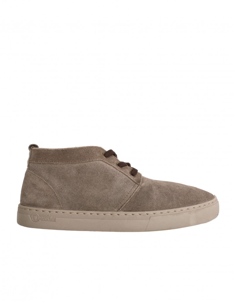 NATURAL WORLD Botines Casual Cordones Taupe