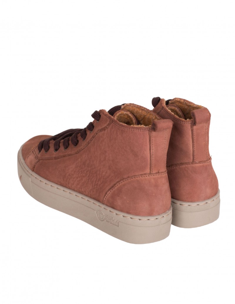 Botines Cordones Marrones Mujer