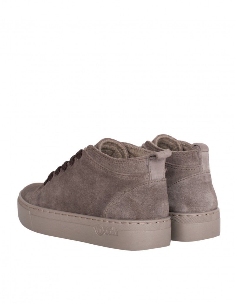 Botas Cordones Plataforma Gris