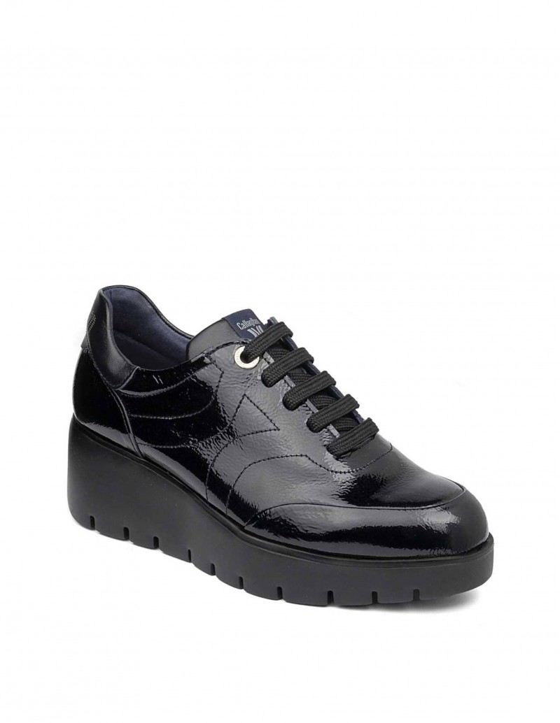CALLAGHAN Zapatos Cuña Charol Negros 2