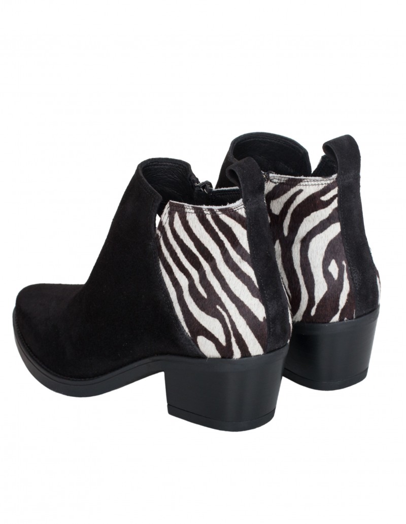 Botines Camperos Estampado Cebra