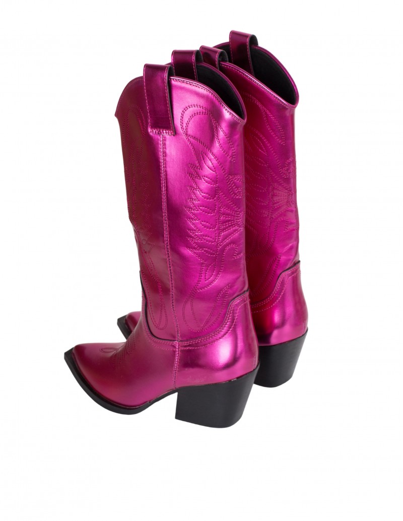 Botas Camperas Fucsia Metalizadas