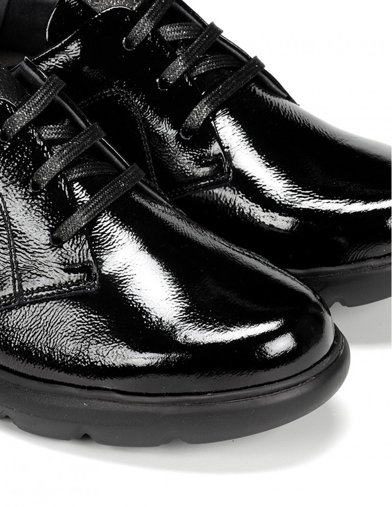 FLUCHOS Zapatos Charol Negros detalle