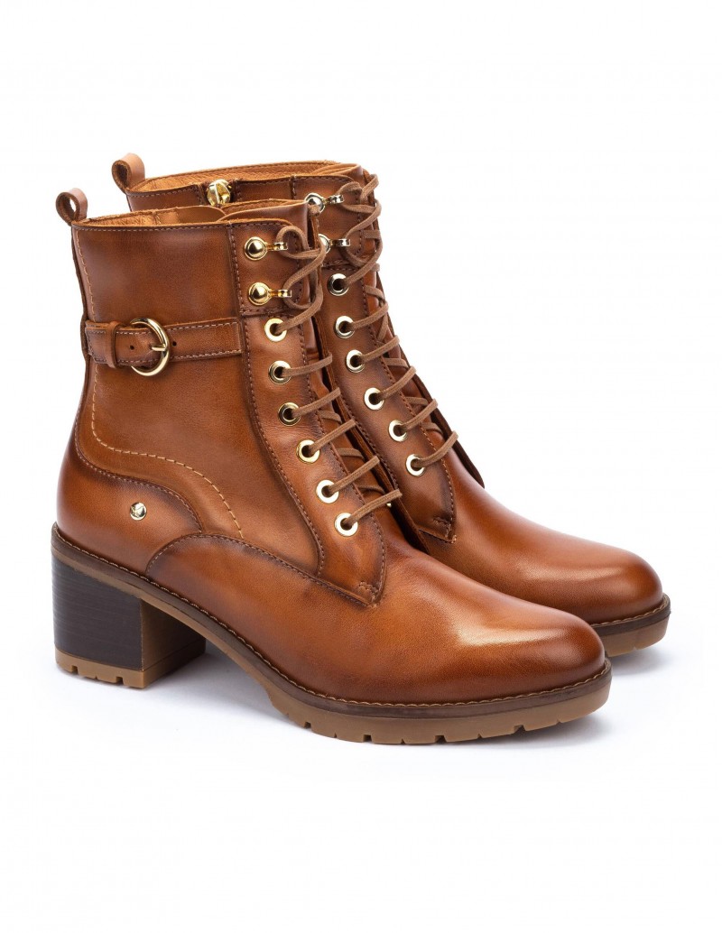 PIKOLINOS Botines Cordones Tacón Cuero 2