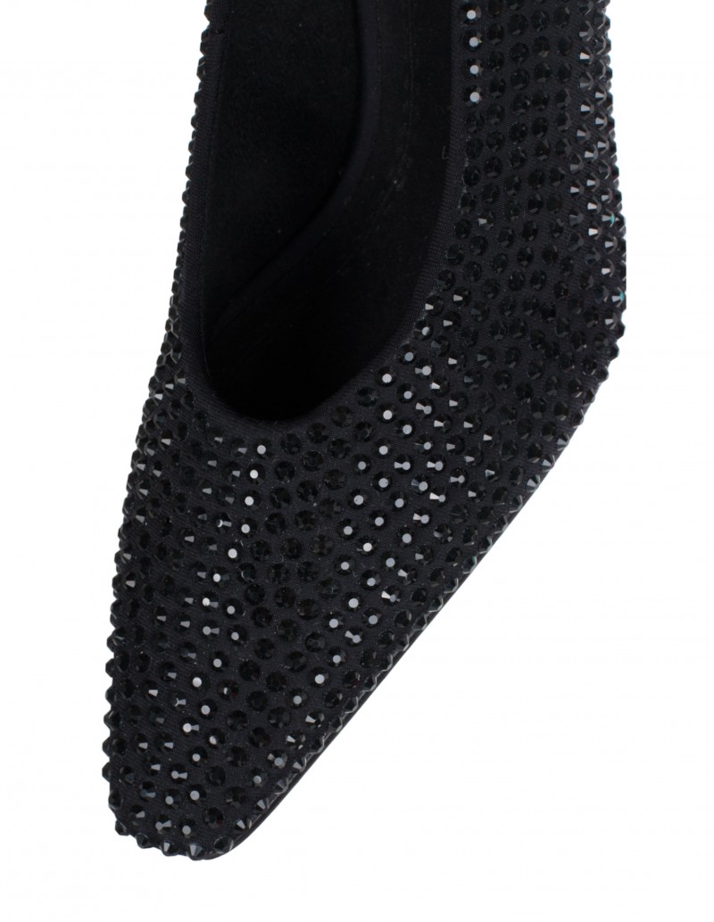 Zapatos Negros Strass detalle