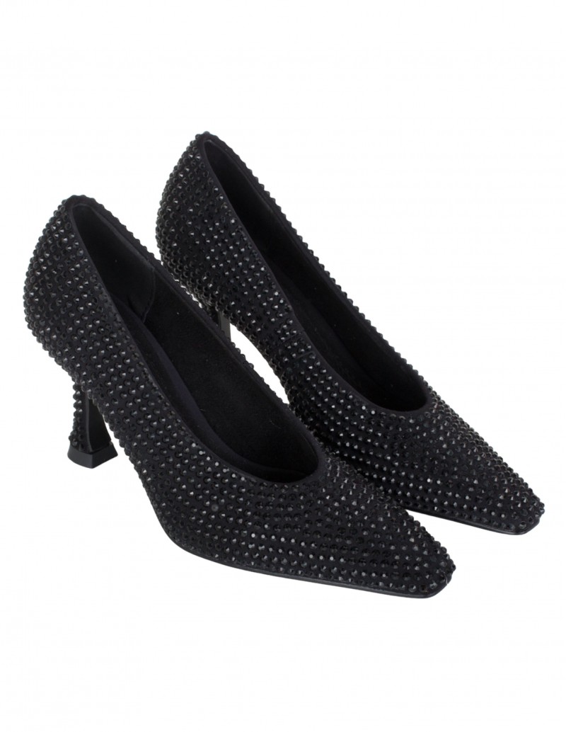 Zapatos Salón Strass Negros