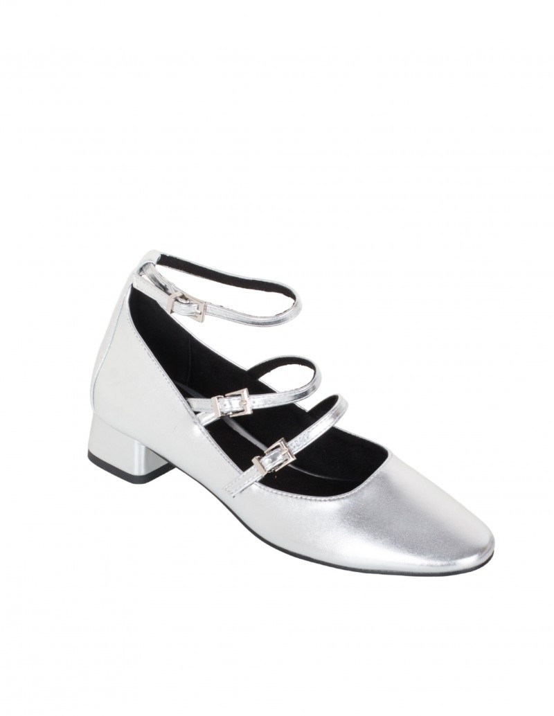 Bailarinas Multitiras Hebillas Plateadas 2