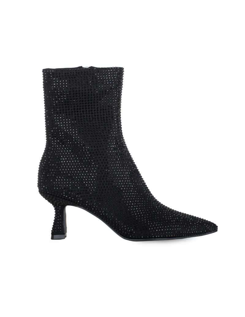 Botines Fiesta Brillos Negros