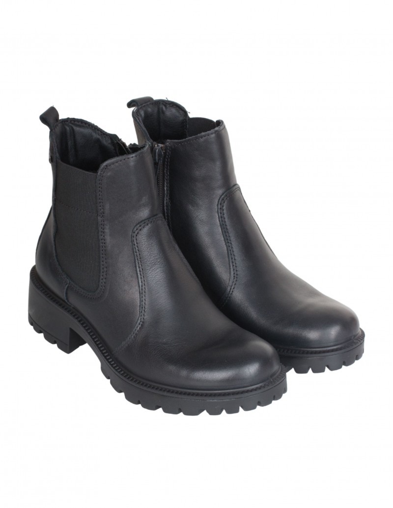 IMAC Botines Tacón Chelsea Impermeables Negros 2