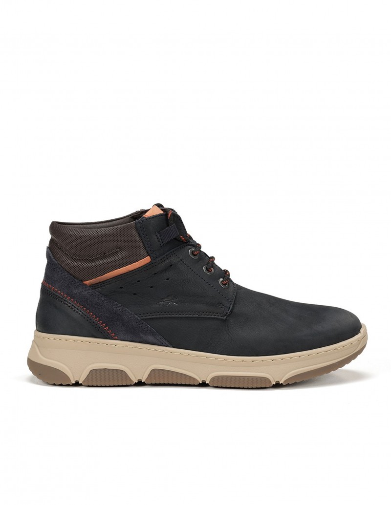 Botines Cordones Sport Piel Azules FLUCHOS