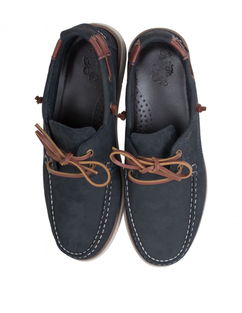 Nauticos De Cuero Azules Zapatos Náuticos De Piel Azules By Casual - Main Image