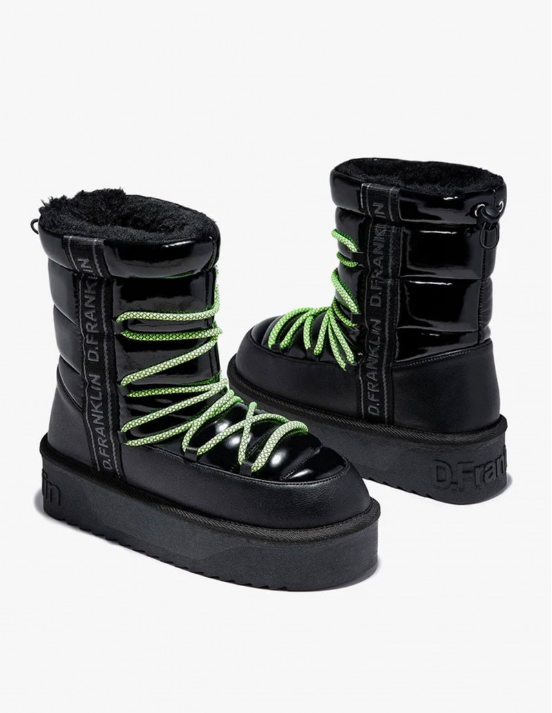 D FRANKLIN Botas Acolchadas Apreski Negras 2